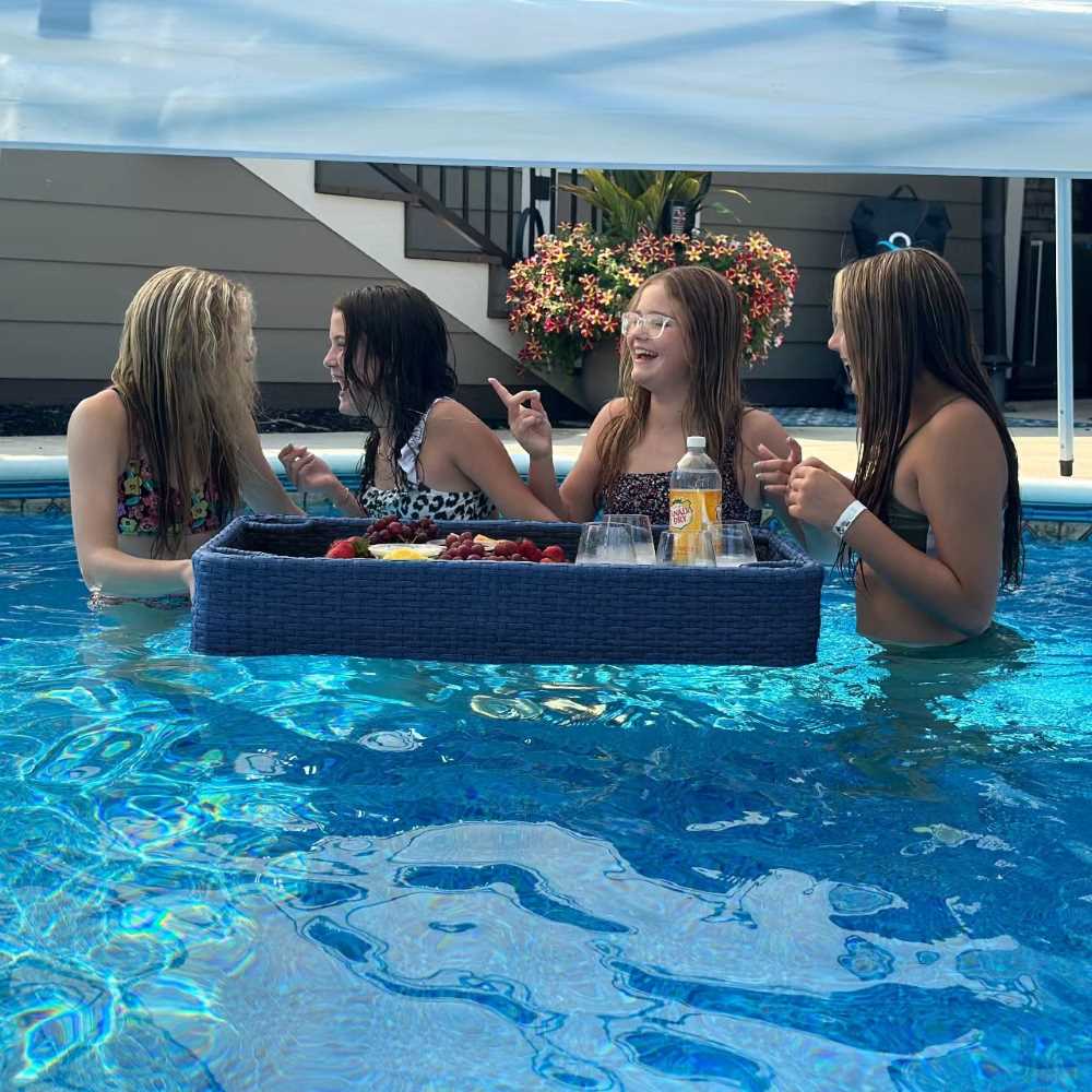 Aquasis Floating Pool Service Tray 36x24 - Deep Navy