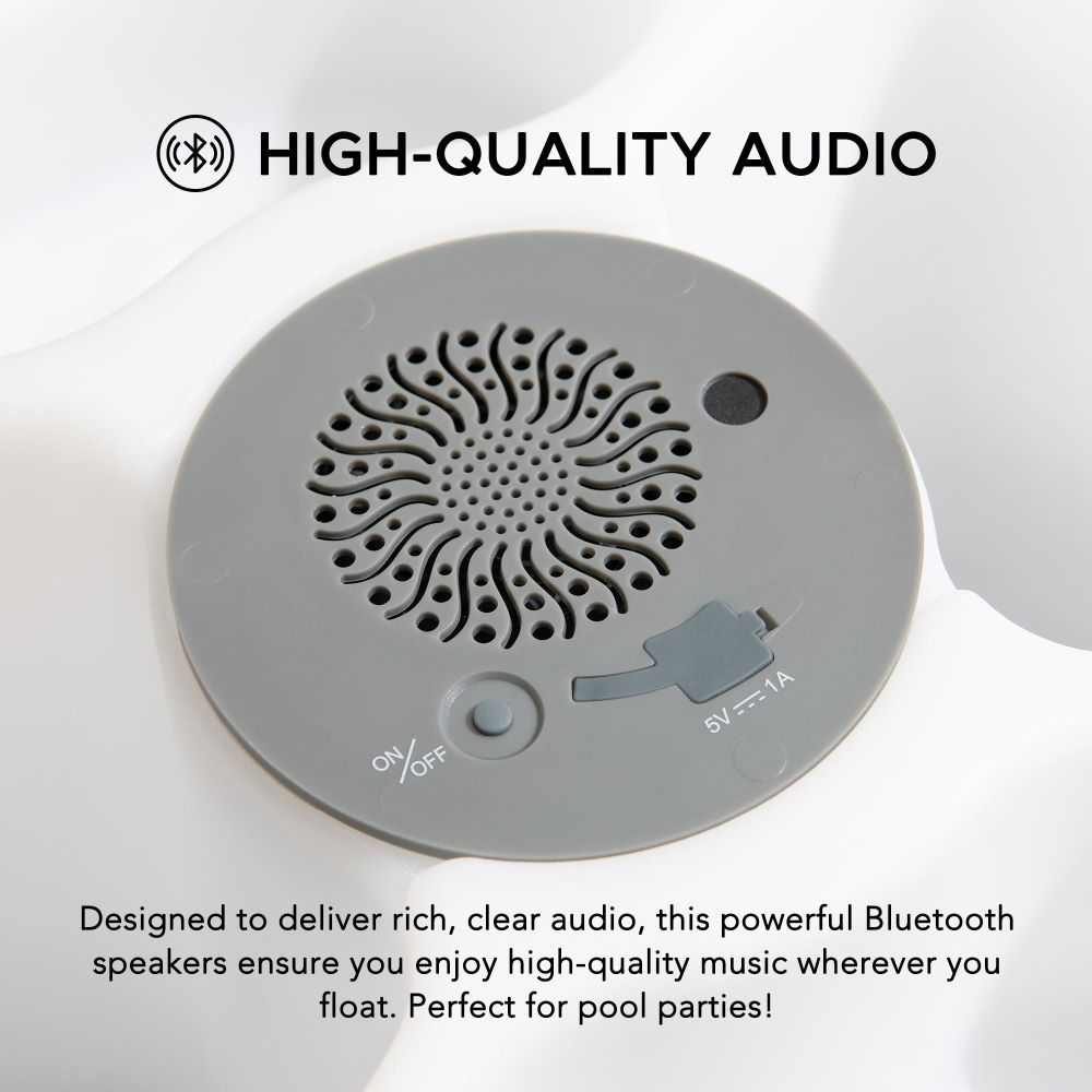 Floating Drink Holder with Ip66 Waterproof Bluetooth 5.0 Speaker