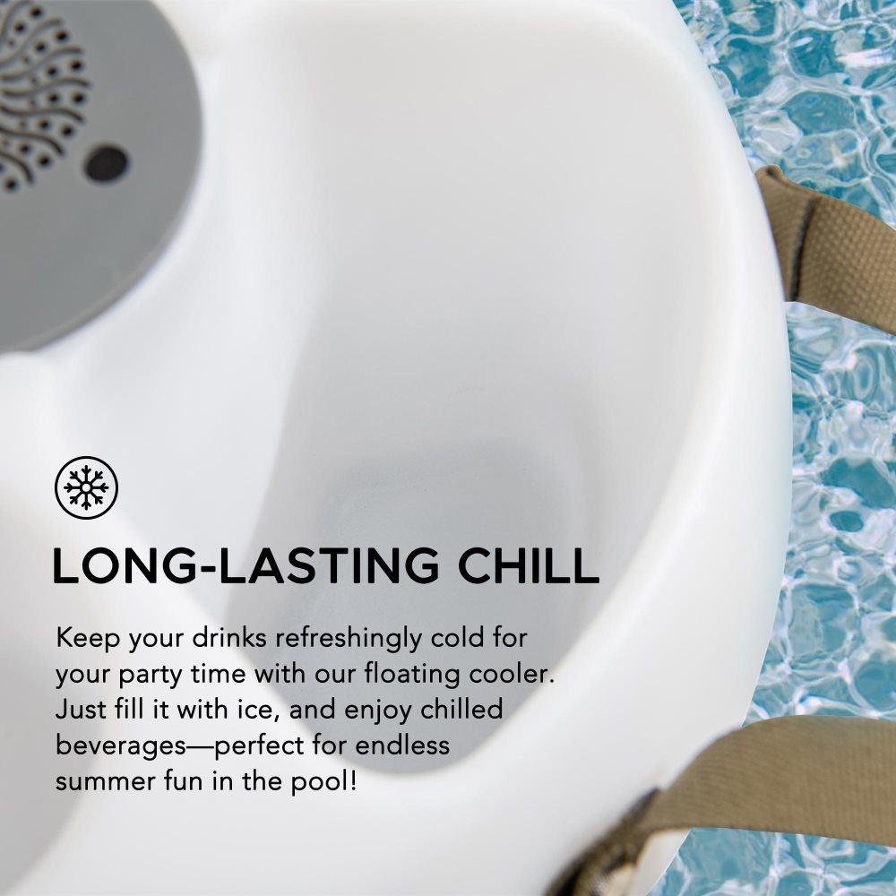 Floating Drink Holder with Ip66 Waterproof Bluetooth 5.0 Speaker