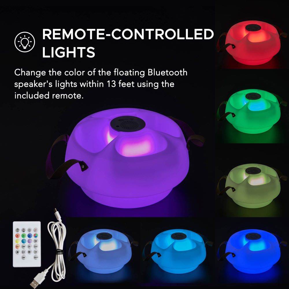 Floating Drink Holder with Ip66 Waterproof Bluetooth 5.0 Speaker