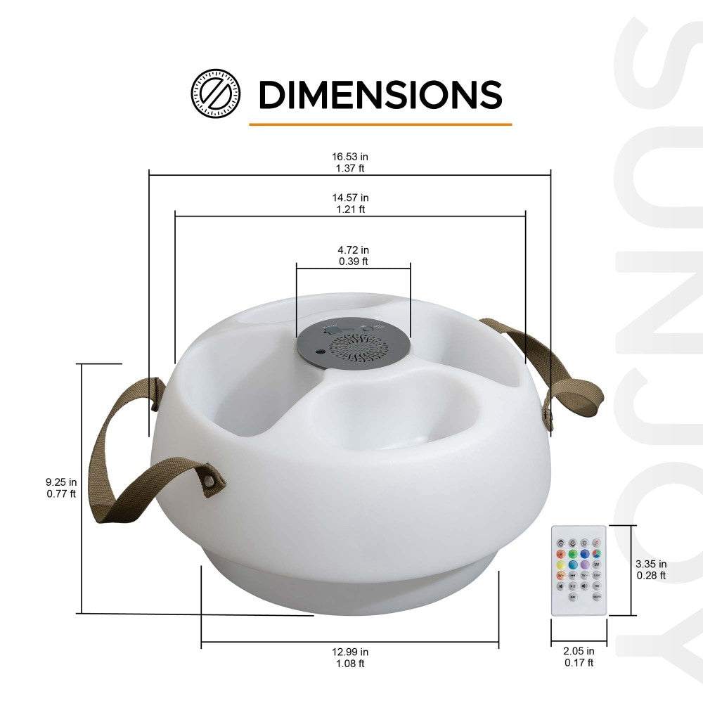 Floating Drink Holder with Ip66 Waterproof Bluetooth 5.0 Speaker