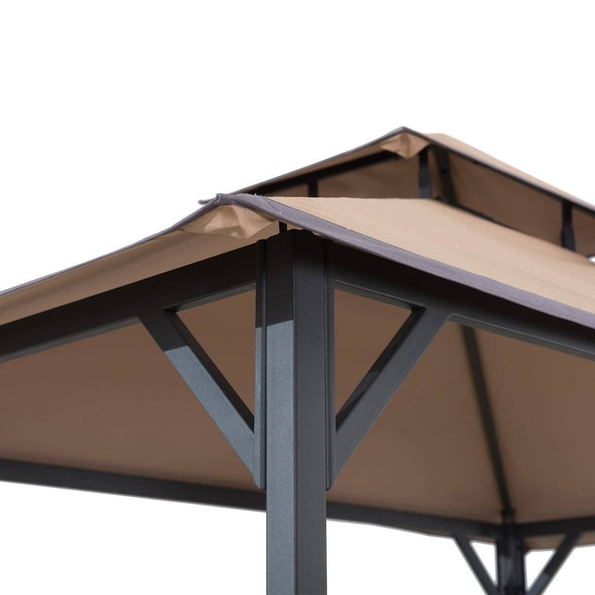 Classic Double-Roof Soft-Top Grill Station, 8x5