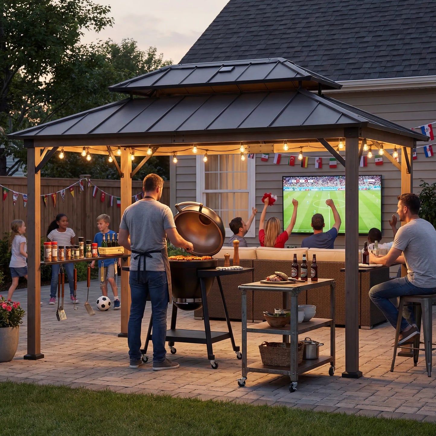 Pro-Grill Timber Solar Station - Brown, 8x12