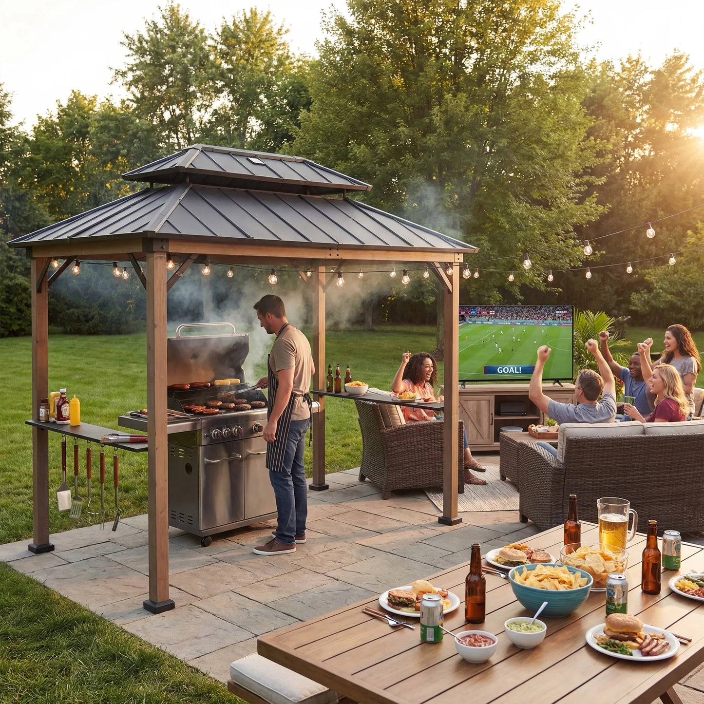 Pro-Grill Timber Solar Station - Brown, 8x12