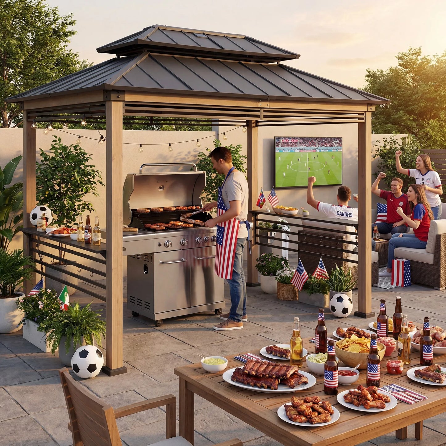 Pro-Grill Timber Fenced Solar Station, 8x12