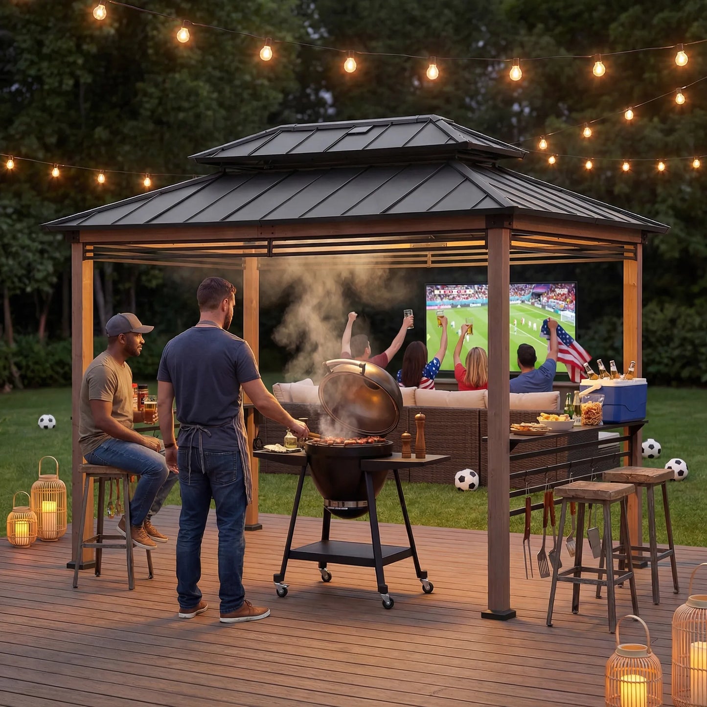 Pro-Grill Timber Fenced Solar Station, 8x12