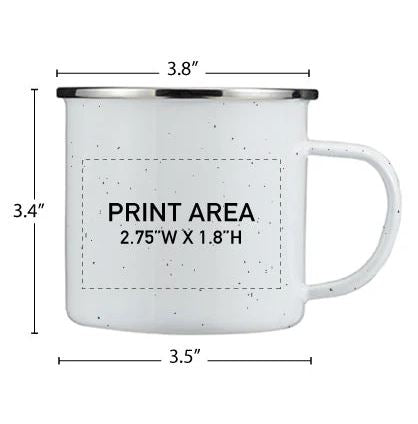 17oz Classic Blue Enamel Camp Mug