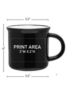 15 oz Matte Black Classic Mug