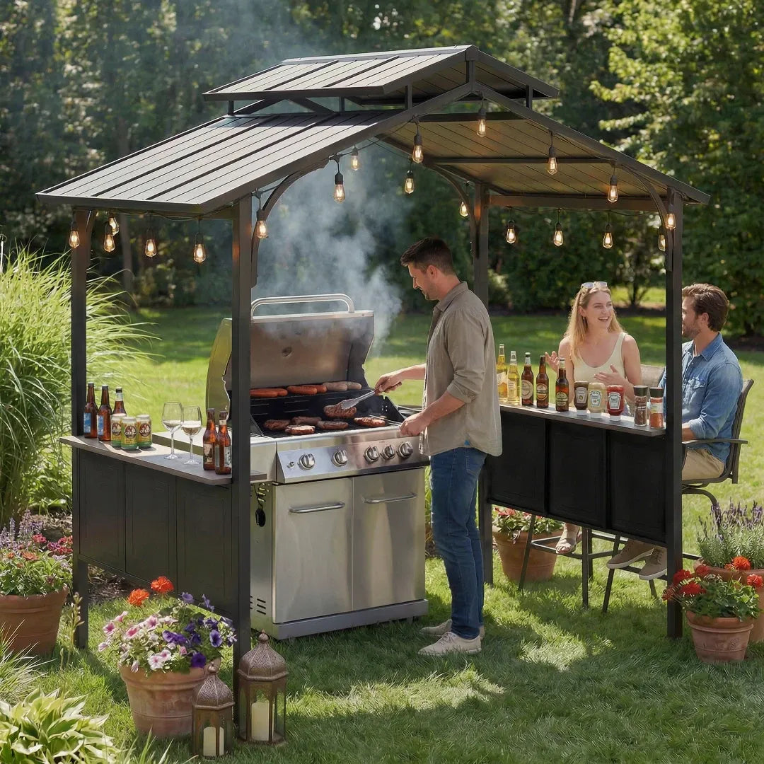 Hanscom Hardtop Grill Gazebo, 8x5