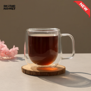 Round Double Wall Glass Mug