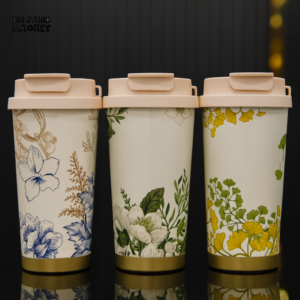 Reusable Travel Mug with Floral Print