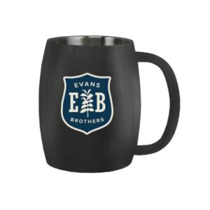 14oz Double Wall Stainless Steel Mug – Matte Black